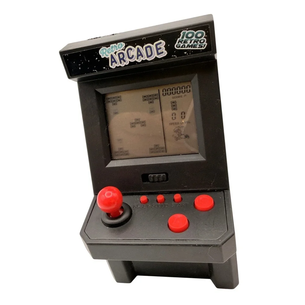 Retro Arcade Mini Handheld Console 100 Retro Games Black Red Portable Video Game